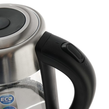 Electric kettle Sakura SA-2720SBK, glass, 1.7 l, 2200 watts, silver-2