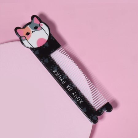 Comb “kitty”, with a pen, curly, 14.7 × 3.7, multi -colored-1