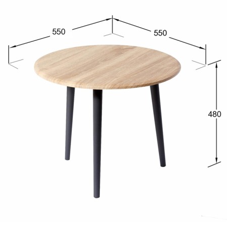 Journal table "Manhattan", 550 × 550 × 480 mm, sonoma oak color-2