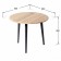 Journal table "Manhattan", 550 × 550 × 480 mm, sonoma oak color