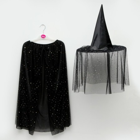 Carnival set "Stylish Witch": hat, cloak, hairpins 3 pcs.-10