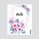 Stick plastic interior color "Watercolor flowers and geometry" 30x25 cm