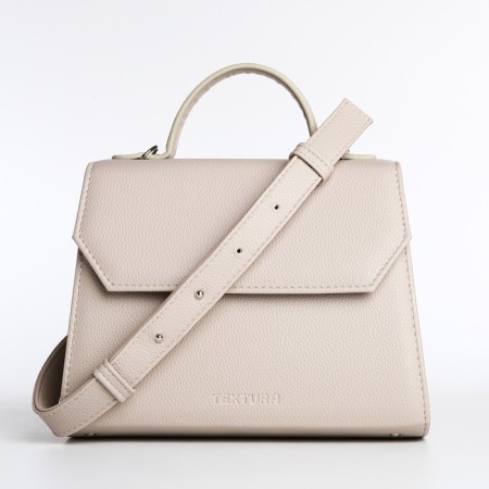 Women's bag Textura, messenger, medium size, beige color-3