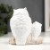 Souvenir Ceramics "White Eagle owl with a hill" with gold, rhinestones 10.7 cm