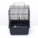 A cage for rodents with a high pallet, 47 x 30 x 35 cm, black