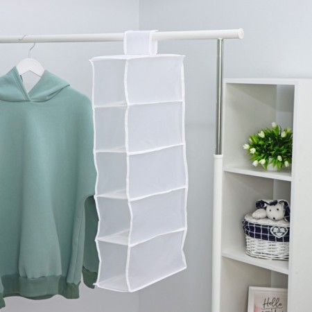 Steit Coffee Cofr, 5 departments, 70 × 15 × 15 cm, white color-1
