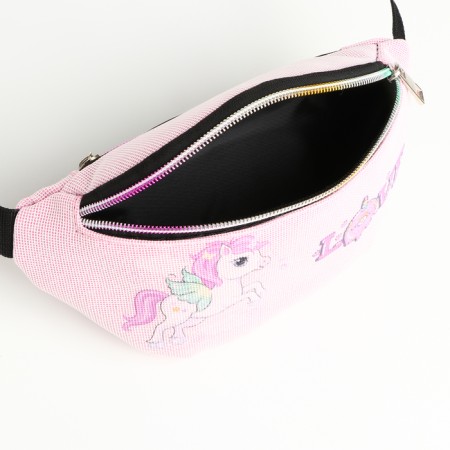 Board children's belt on a zipper, pink color-2