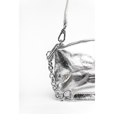 Bag Cross-Body female, eco-leather, Polina & Eiterou silver, 21x8x13 cm-2