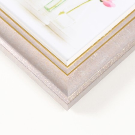 Photo frame Plastic 10x15 cm "Dora" Mokko with gold 19.7x14.6x1.4 cm-3