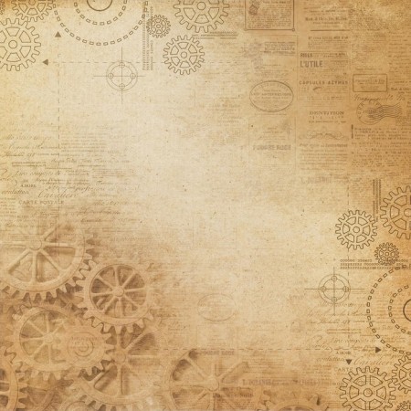 Scrapbooking paper "Mechanisms", 30.5 x 32 cm, 190 g/m²-2