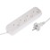 Extension cord Luazon Lighting Eco, 4 sockets, 10 m, 10 A, 2200 W, PVS 2x0.75 mm2, without salary, white