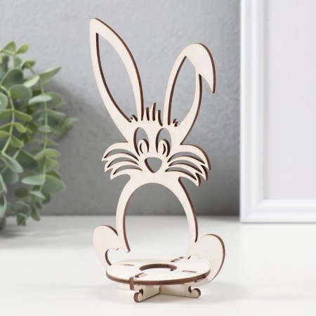 Easter stand "Hare" 9.3x6.5x17 cm (set 3 parts) White-3