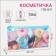 Cosmetic bag-penete on zipper, PVC, blue color