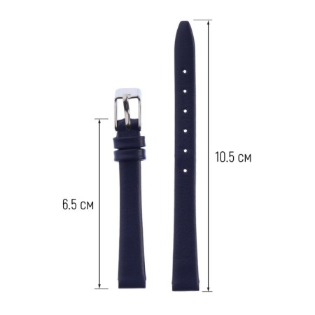 Watch strap, female, 10 mm, harness 65 mm, larynx 105 mm, genuine leather-1