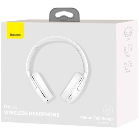 Wireless headphones Baseus D02 Pro, TWS, full -size, BT5.0, 450 mAh, white-8