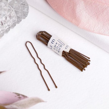 Hair hairpins "Classic" (set 10 pcs) 4.6 cm, bronze