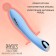 Vibrator with electrical stimulation Tesla G-Point, silicone, blue color, 21 cm