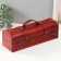 Casket Wood for a bottle "with rivets" red-brown 11x34x12.8 cm