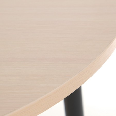 Round table "Seattle", 900x900x750, Black Metal Feet/Oak Milky-1