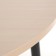Round table "Seattle", 900x900x750, Black Metal Feet/Oak Milky