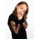 Sweatshirt for girl Crystal, height 146 cm, black color