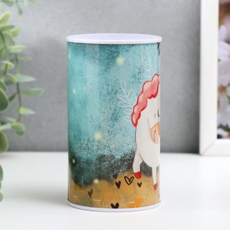 Копилка металл "Единорог" МИКС 12х6,5х6,5 см-2