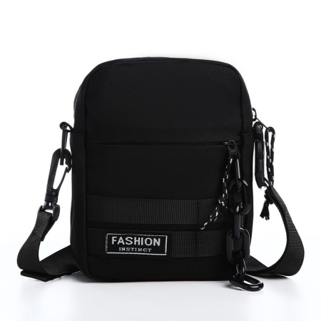 Youth bag with lightning, 1 outer pocket, black color-1