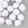 A set of textile details for the decor "bombs" 18 pcs. set, size 1 pc: 2.5 cm, white color