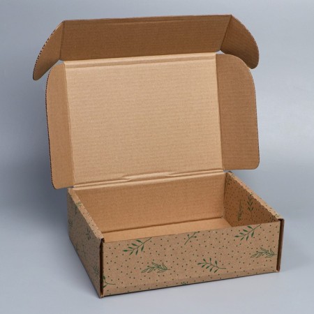Box Gift team, packaging, "branches", brown, 27 x 21 x 9 cm-4