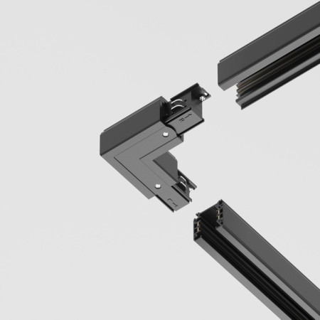 The internal corner Connector for the Technical TRA005CL-31B-R PAY STRECK system, 9.9x9.9x3.2 cm, black color is black-3