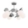 Chandelier 60W, 6he27, 37.5x55 cm, silver