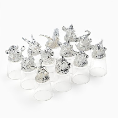 Gift set of glasses-reprints "Best Man" for 12 people, glass 30 ml, silver-3