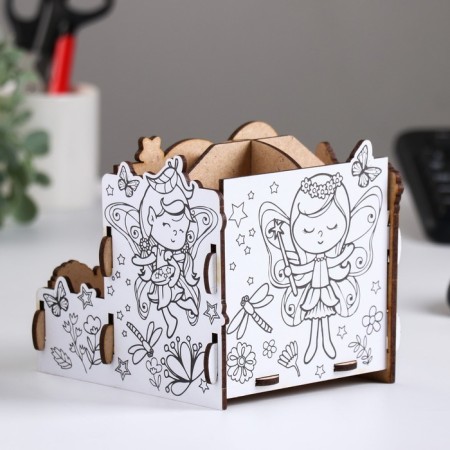 Organizer-coloring for stationery "Summer" Fairy, 13x13x11 cm.-4