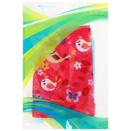 A nursery cap “Birds”, fabric, fabric 46-52 cm-7