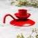 Summer "retro" metal per 1 candle, 10x4 cm, red