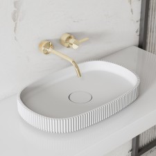 ABBER STEIN AS2601 sink, invoice, 550x360x60 mm, white, matte