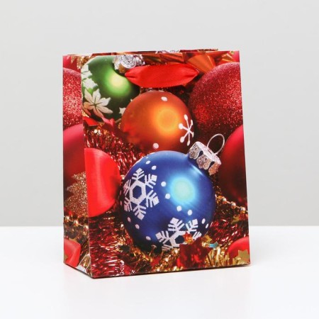 Laminated "New Year balls", 11.5 x 14.5 x 6 cm
