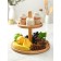 Double -tier stand ADELICA, D = 32 × 20 × 1.8 cm, height 27 cm, array of birch, saturated with oil