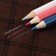 Pencil for fabric with a brush, 3 pcs, white, pink, blue color