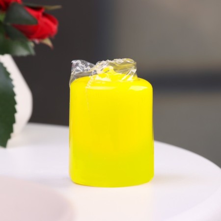 Candle - cylinder, 4x5cm, 7 hours, 47 g, yellow-3