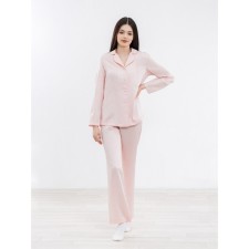Women's home pants, size 46, pink color