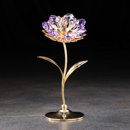 Souvenir "Flower", blue, with crystals
