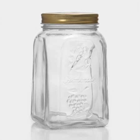Bank for bulk products Glass "Hommeid", 1 l, with a lid