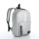 A backpack with a zipper, external pocket, 2 side pockets, gray color