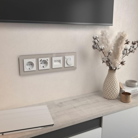 Frame W0042417, 4 Elite sockets, smoky, glass-1