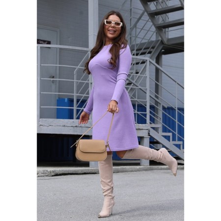 Female dress, size 48, purple color-6