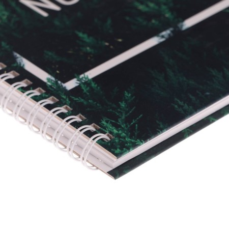 Note book A5 80 sheets in a cage on a crest, Emerald Green, solid cover, Soft-Tach lamination, title sheet, block 70-1