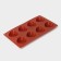 Baking uniform “Heart”, silicone, 29 × 17 × 1.5 cm, 8 cells (6 × 5 × 1.5 cm), brown color