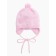 A cap on ties with a pompom Children's Amarobaby Pure Love Cutie, with a lining, size 46-48 cm, pink color