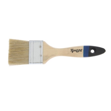Brush flat tundra, natural bristles, wooden pen, 2 ", 50 mm-3